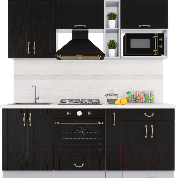 Изображение товара Кухонный гарнитур Интерлиния Мила Крафт 2.0 (дуб английский)