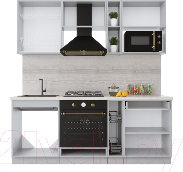 Изображение товара Кухонный гарнитур Интерлиния Мила Крафт 2.0 (дуб английский)