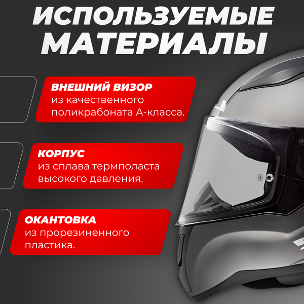 Изображение товара Мотошлем LS2 FF353 Rapid Solid (M, серый матовый)