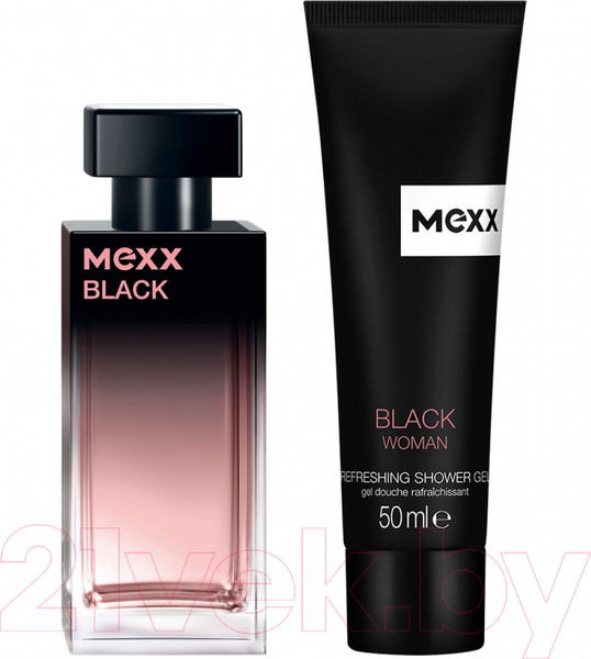 Изображение товара Парфюмерный набор Mexx Black Woman Туалетная вода 30мл+Гель для душа 50мл