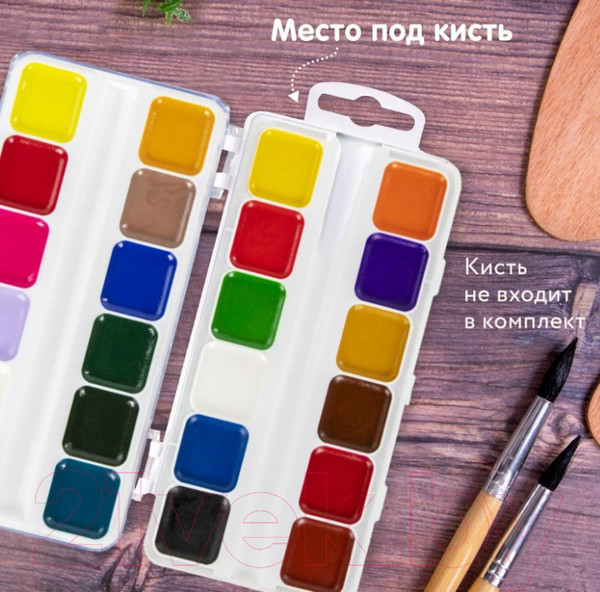 Изображение товара Акварельные краски Brauberg Kids / 192284 (24цв)