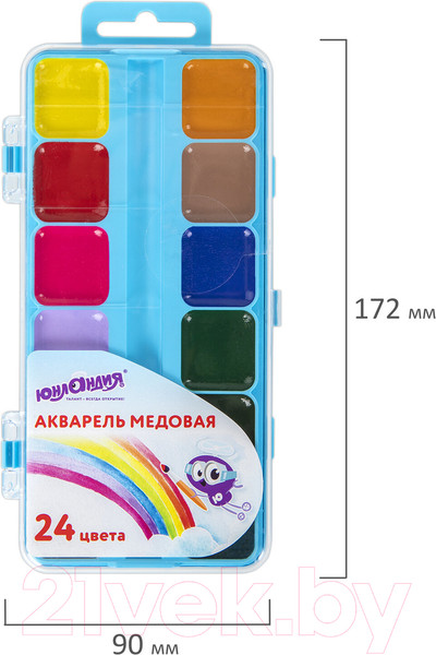 Изображение товара Акварельные краски Юнландия Юнландик-Художник / 192288 (24цв)