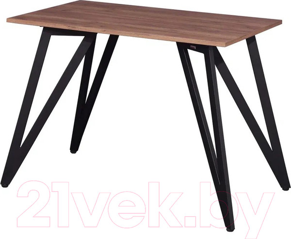 Изображение товара Обеденный стол Millwood Женева 2 Л18 100x70 (дуб табачный Craft/металл черный)