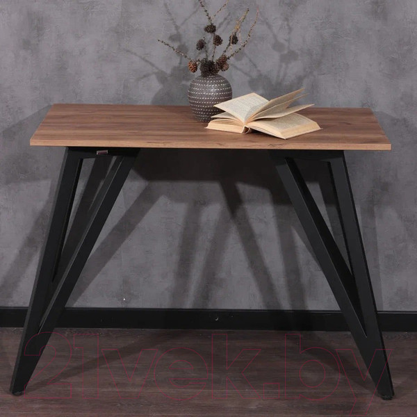 Изображение товара Обеденный стол Millwood Женева 2 Л18 100x70 (дуб табачный Craft/металл черный)