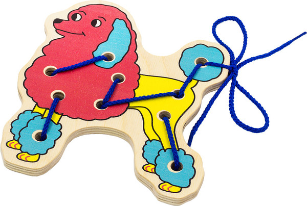 Изображение товара Развивающий игровой набор Alatoys Шнуровка Пудель / ШН09
