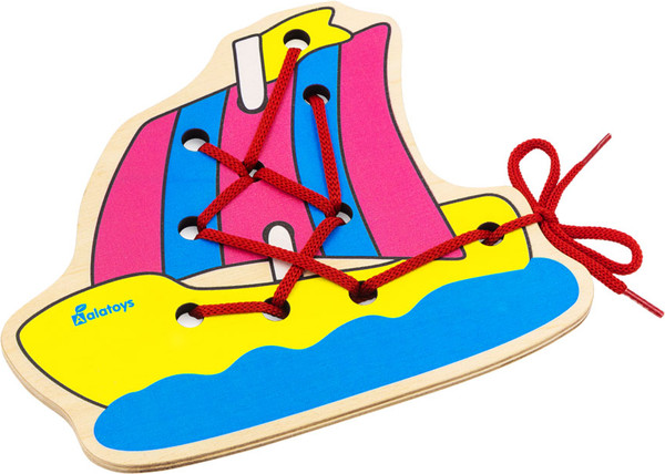 Изображение товара Развивающий игровой набор Alatoys Шнуровка Парусник / ШН19
