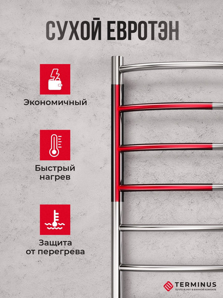 Изображение товара Полотенцесушитель электрический Terminus Классик П8 400x850