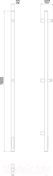 Изображение товара Полотенцесушитель электрический Terminus Стойка Uno Круг 160