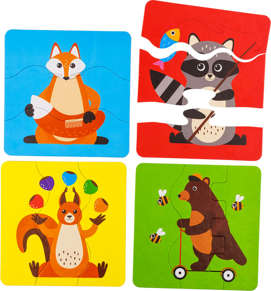 Изображение товара Развивающая игра Alatoys Пазл Дикие животные / ПЗЛ4004