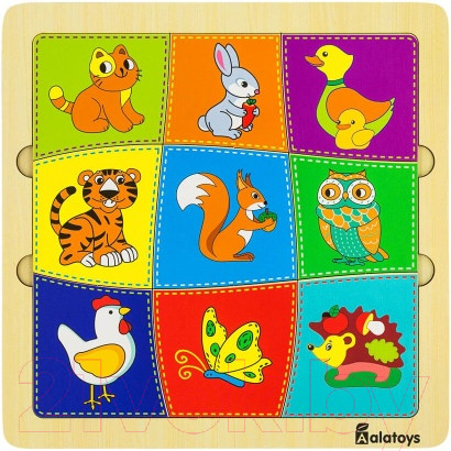 Изображение товара Сортер Alatoys Пазл-ассоциации Найди пару / ПЗЛ2039