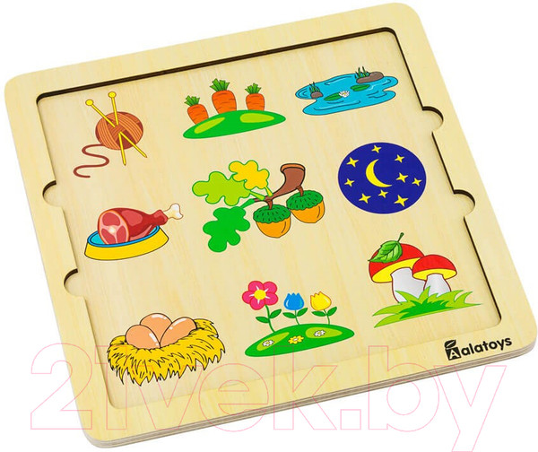 Изображение товара Сортер Alatoys Пазл-ассоциации Найди пару / ПЗЛ2039