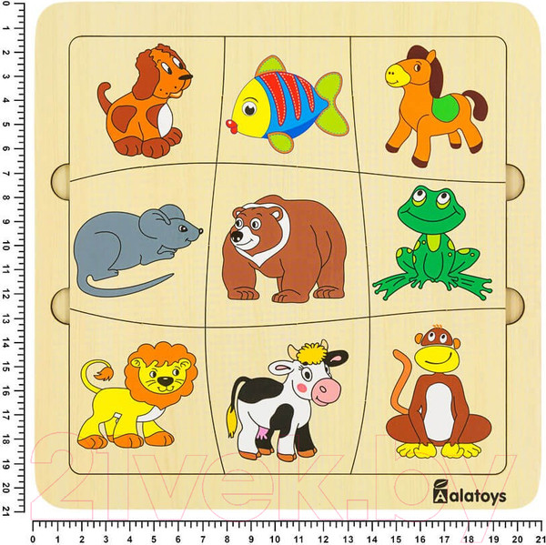 Изображение товара Сортер Alatoys Пазл-ассоциации Животные / ПЗЛ2040