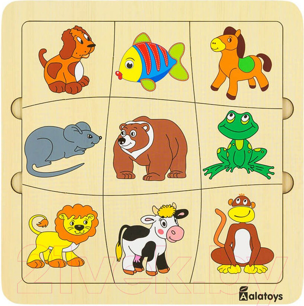 Изображение товара Сортер Alatoys Пазл-ассоциации Животные / ПЗЛ2040