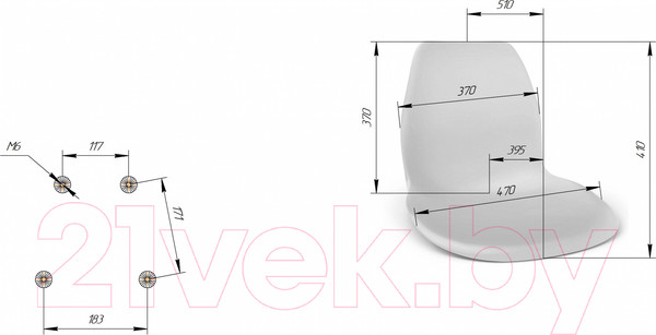 Изображение товара Стул Sheffilton SHT-ST29-C22/S100 (розовый зефир/черный муар)
