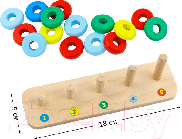 Изображение товара Сортер Alatoys Пирамидка Счеты / ПСЧ2002