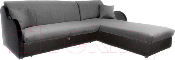Изображение товара Диван угловой Асмана Магнат-1 1.2 (банни 10/кожзам черный)