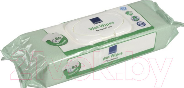 Изображение товара Влажные салфетки Abena Очищающие без отдушек (80шт)