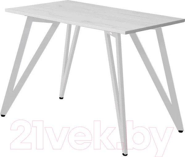 Изображение товара Обеденный стол Millwood Женева 2 Л18 120x70 (дуб белый Craft/металл белый)