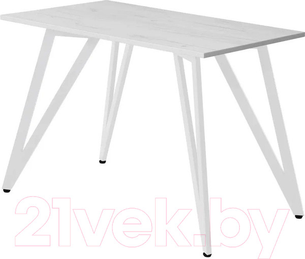 Изображение товара Обеденный стол Millwood Женева 2 Л18 130x80 (дуб белый Craft/металл белый)