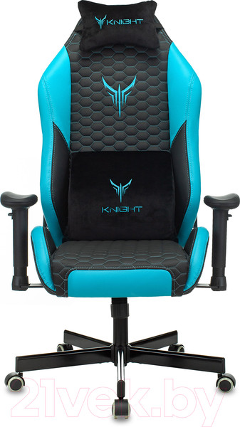 Изображение товара Кресло геймерское Бюрократ Knight Neon (черный/голубой экокожа)