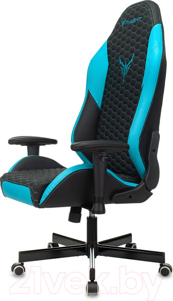 Изображение товара Кресло геймерское Бюрократ Knight Neon (черный/голубой экокожа)