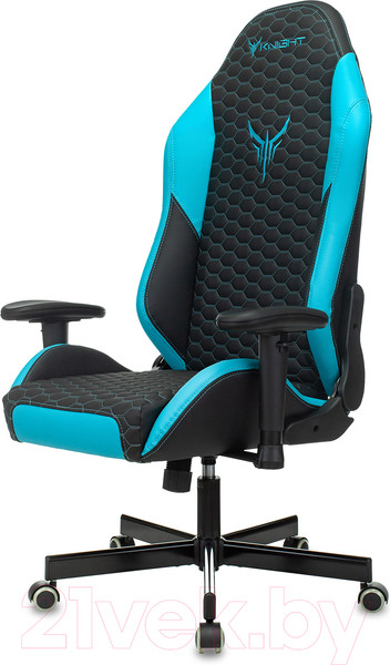 Изображение товара Кресло геймерское Бюрократ Knight Neon (черный/голубой экокожа)
