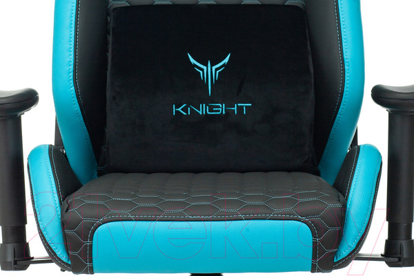 Изображение товара Кресло геймерское Бюрократ Knight Neon (черный/голубой экокожа)