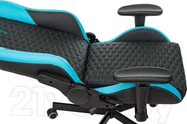 Изображение товара Кресло геймерское Бюрократ Knight Neon (черный/голубой экокожа)