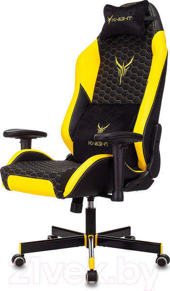 Изображение товара Кресло геймерское Бюрократ Knight Neon (черный/желтый экокожа)