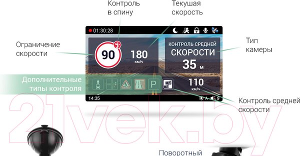 Изображение товара Автомобильный видеорегистратор Roadgid CityGo Wi-Fi 3 AI