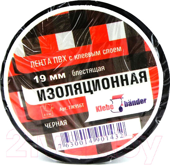 Изображение товара Изолента Klebebander ПВХ 19ммx10м / TIK956T (черный)