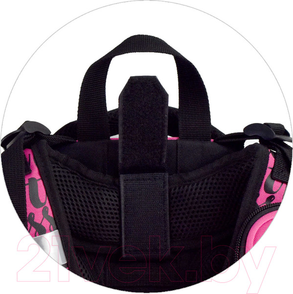 Изображение товара Школьный рюкзак Феникс+ Крэйзи кот / 59299 (малиновый)