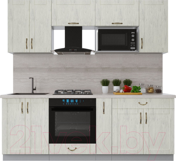 Изображение товара Кухонный гарнитур Интерлиния Мила Крафт 2.2 (дуб снежный)