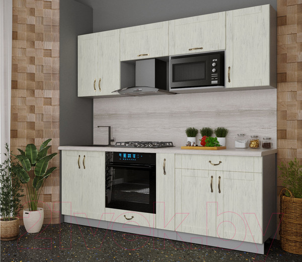 Изображение товара Кухонный гарнитур Интерлиния Мила Крафт 2.2 (дуб снежный)