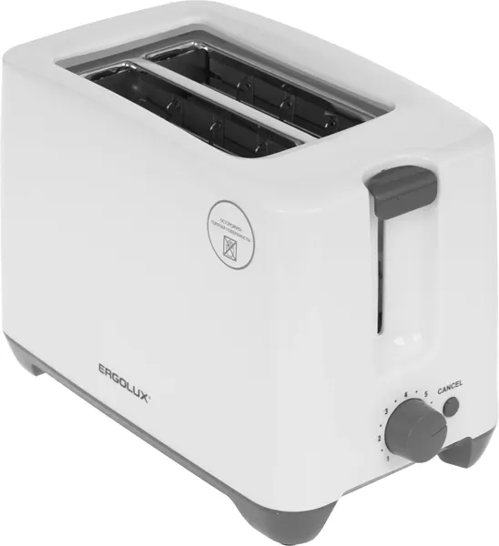 Изображение товара Тостер Ergolux ELX-ET02-C31 (белый/серый)