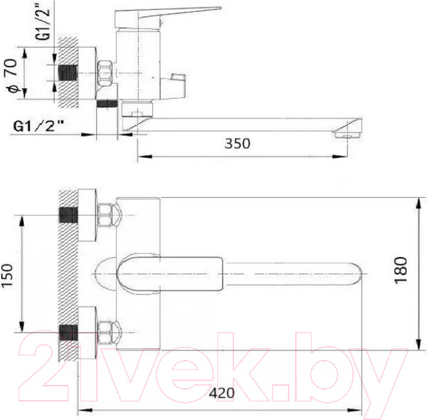 Изображение товара Смеситель Wisent WP22202