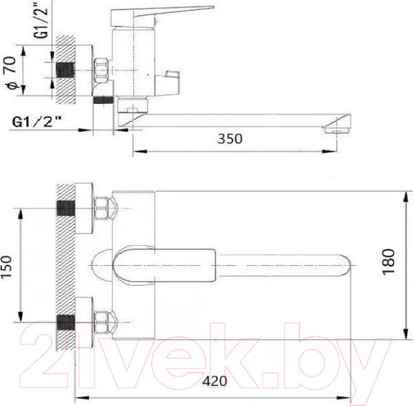 Изображение товара Смеситель Wisent WP22205