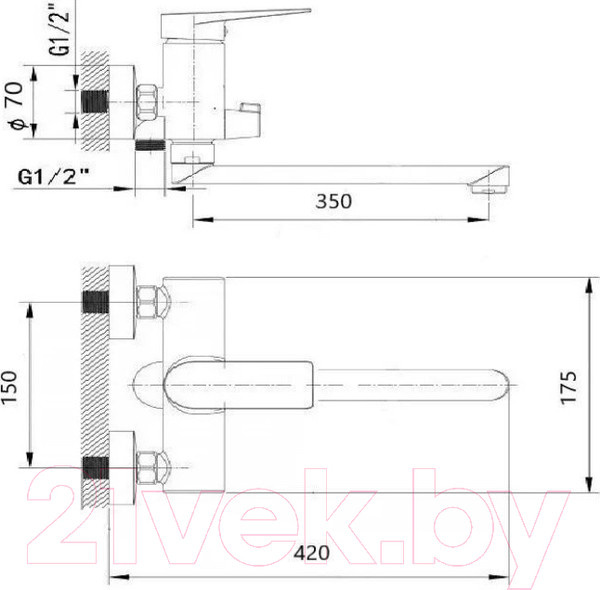 Изображение товара Смеситель Wisent WP22225