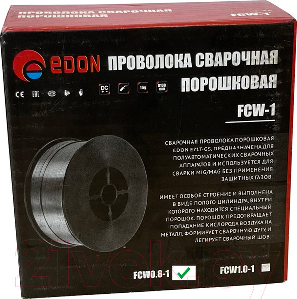 Изображение товара Проволока сварочная Edon FCW0.8-1