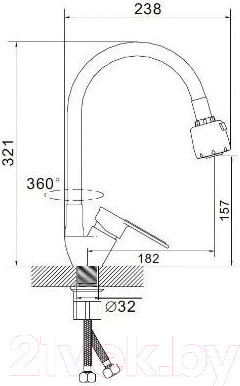 Изображение товара Смеситель Wisent WP53028F