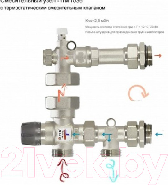 Изображение товара Насосно-смесительный узел коллектора Tim JH-1035
