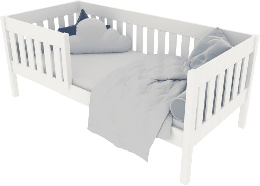 Изображение товара Кровать-тахта детская ФанДОК Ф-141.08М с бортом 90x200 (белый)