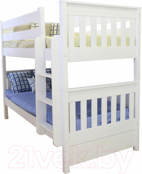 Изображение товара Двухъярусная кровать ФанДОК 141.04 90x200 (белый)