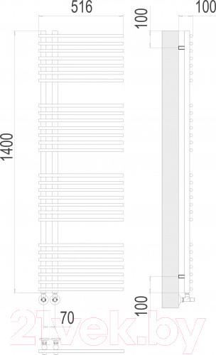 Изображение товара Полотенцесушитель водяной Terminus Астра П28 70x1400
