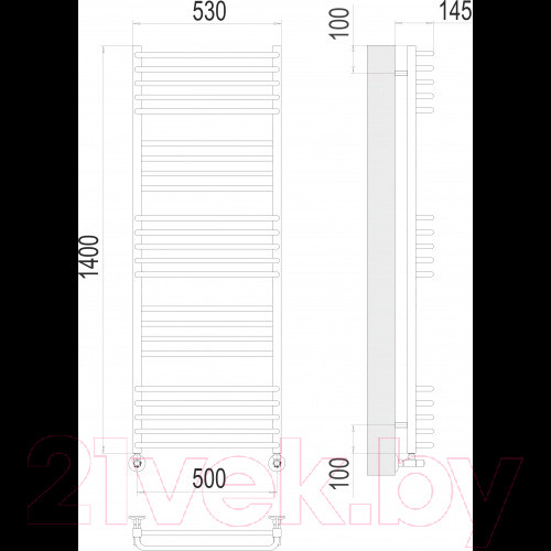 Изображение товара Полотенцесушитель водяной Terminus Соренто П23 500x1400
