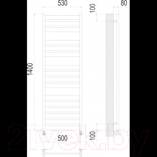 Изображение товара Полотенцесушитель водяной Terminus Латтэ П16 500x1400