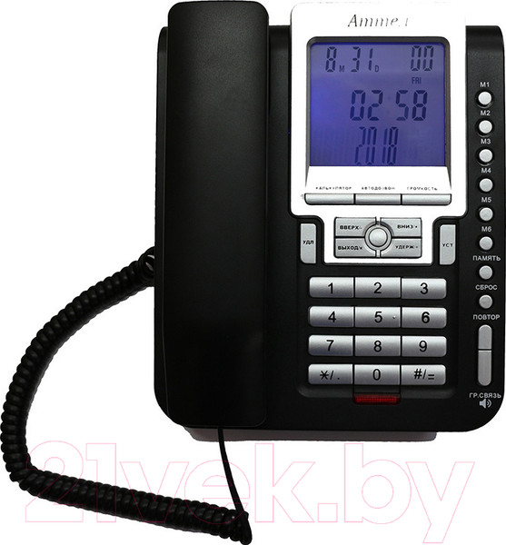 Изображение товара Проводной телефон Аттел 211 (черный)