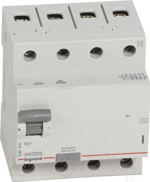 Изображение товара Устройство защитного отключения Legrand RХ3 4P 40A 30mA 10kA 4M тип АС / 402063