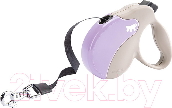 Изображение товара Поводок-рулетка Ferplast Amigo M / 75722019 (лент бежевый/фиолетовый)