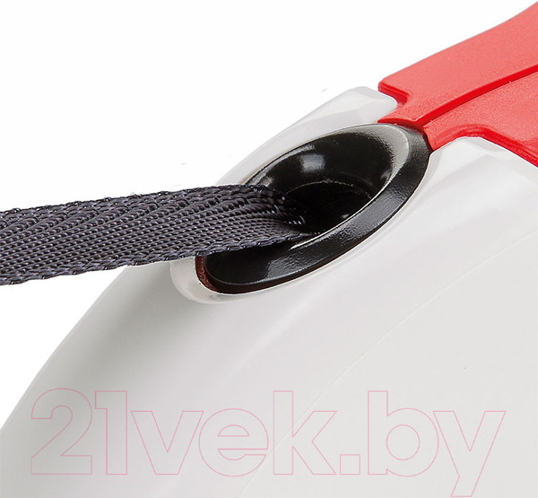 Изображение товара Поводок-рулетка Ferplast Amigo M / 75722022 (лента красный/белый)